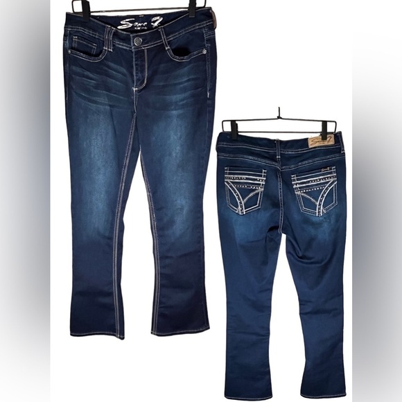 7 for all Mankind Rocker Slim Dark Wash Jeans, Size 10 - Picture 1 of 7